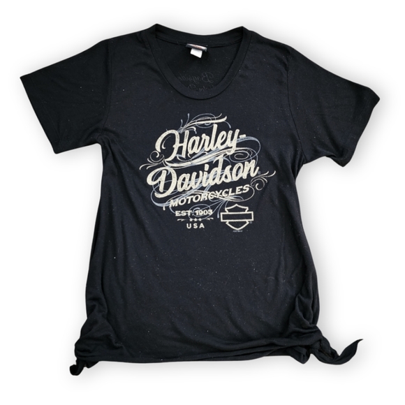 Harley-Davidson Tops - Black Harley Davidson S/S Flowy Tee, Women's Large